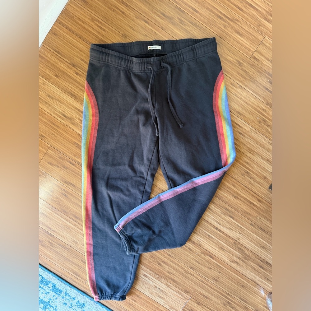 🍀 Marine Layer Anytime Rainbow Striped Sweatpants